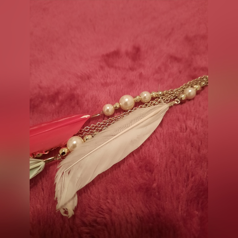Boho Feather Pendant Necklace